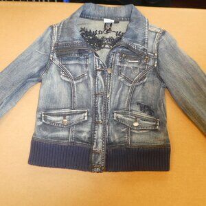 Harley-Davidson Women’s Embellished Denim Jacket Medium Distressed
